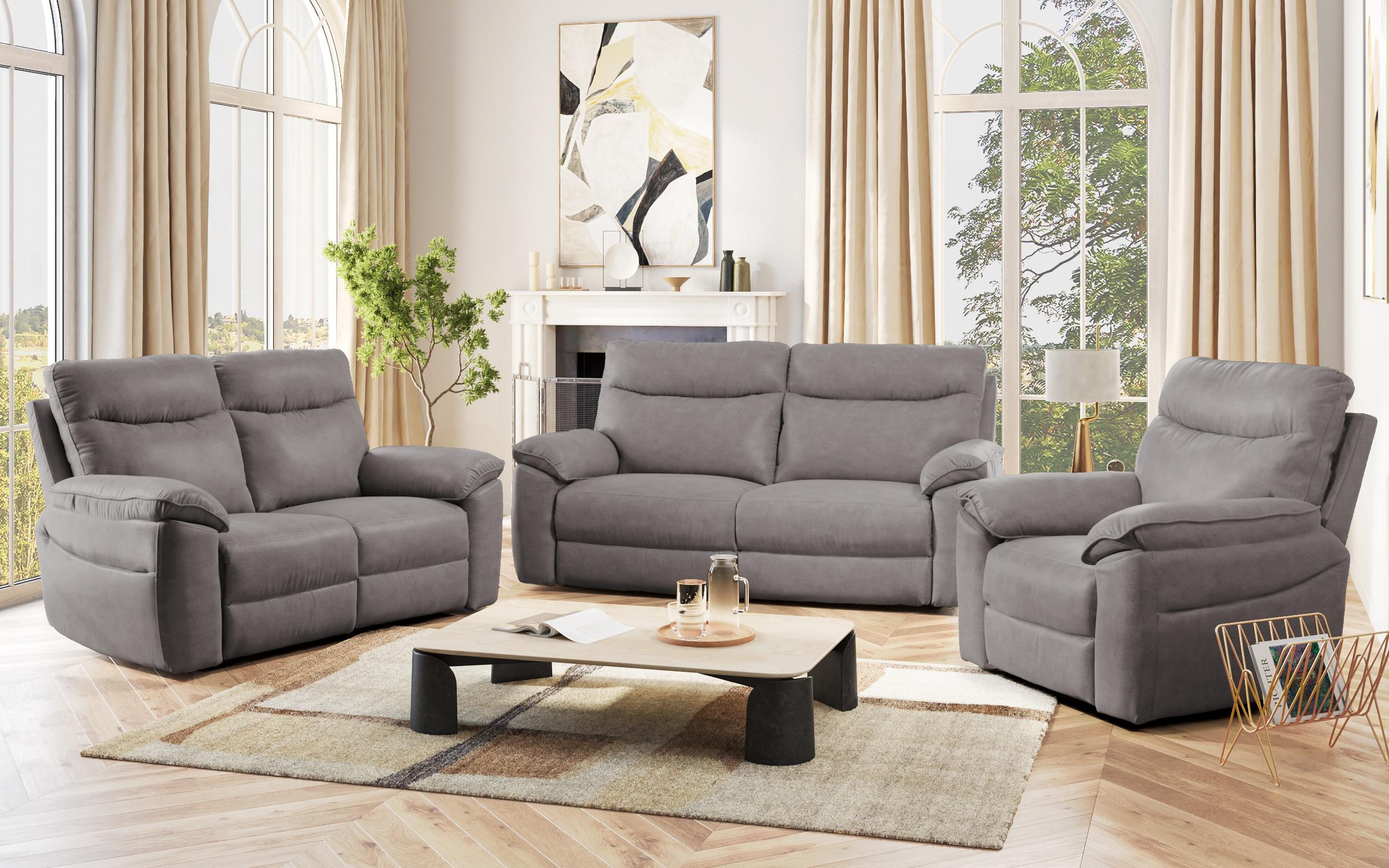 Recliner ,διθέσιος /χωρίς μηχανισμό/ Adesto, γκρί  3