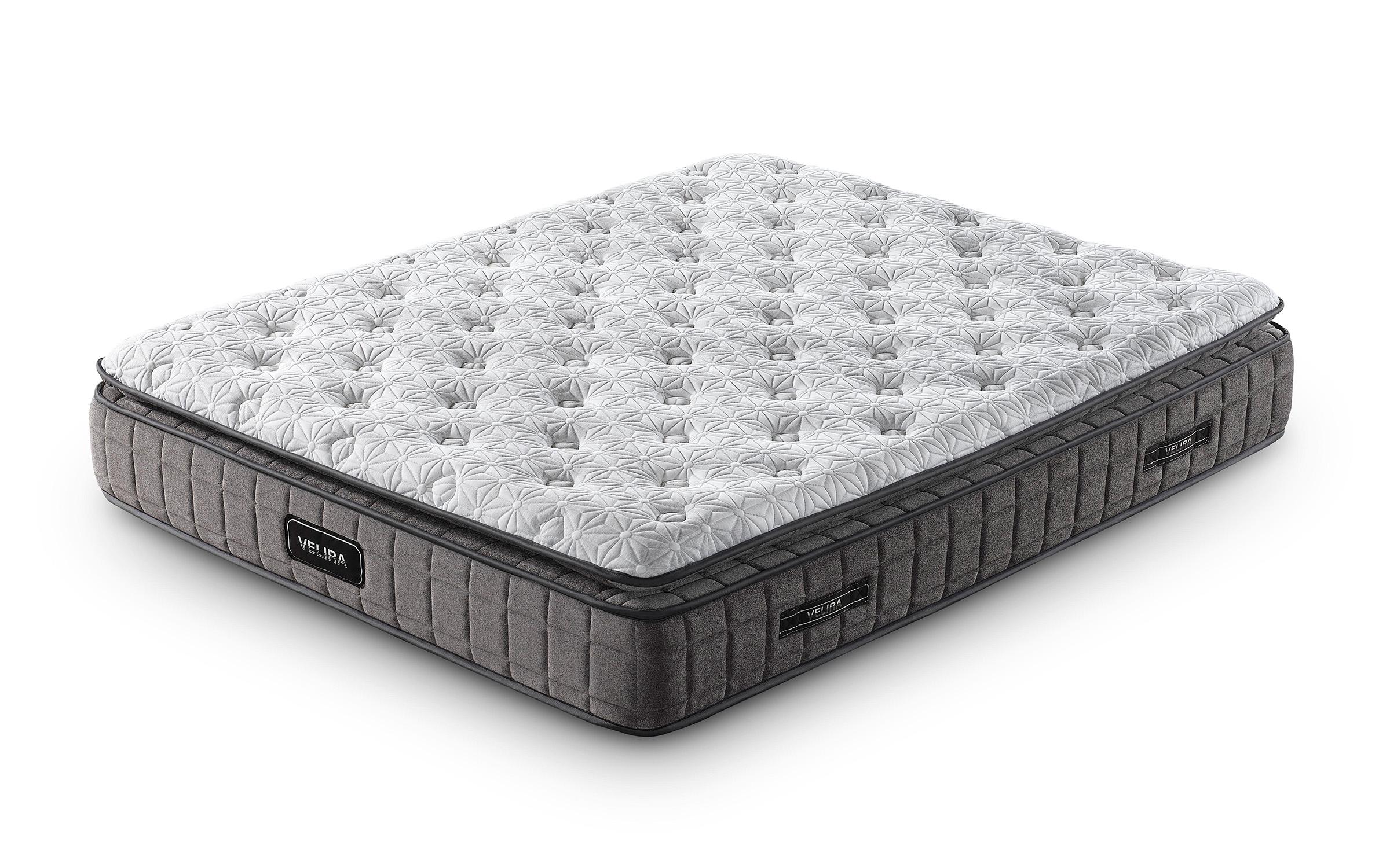Κρεβάτι Box spring 160/200 Velira + στρώμα, γκρί  7