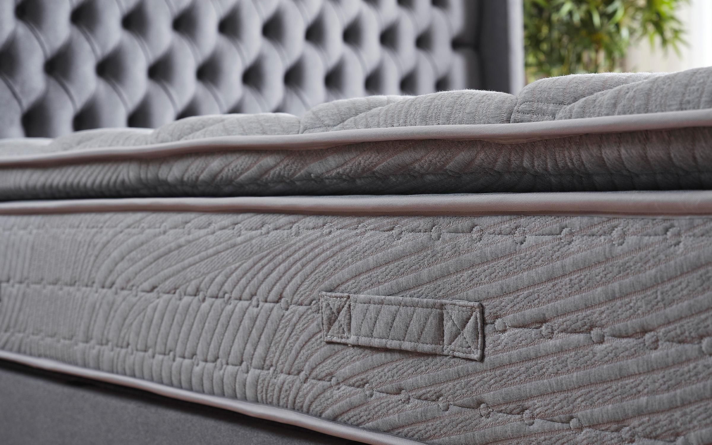 Κρεβάτι Box spring 160/200 Velona + στρώμα, γκρί  7