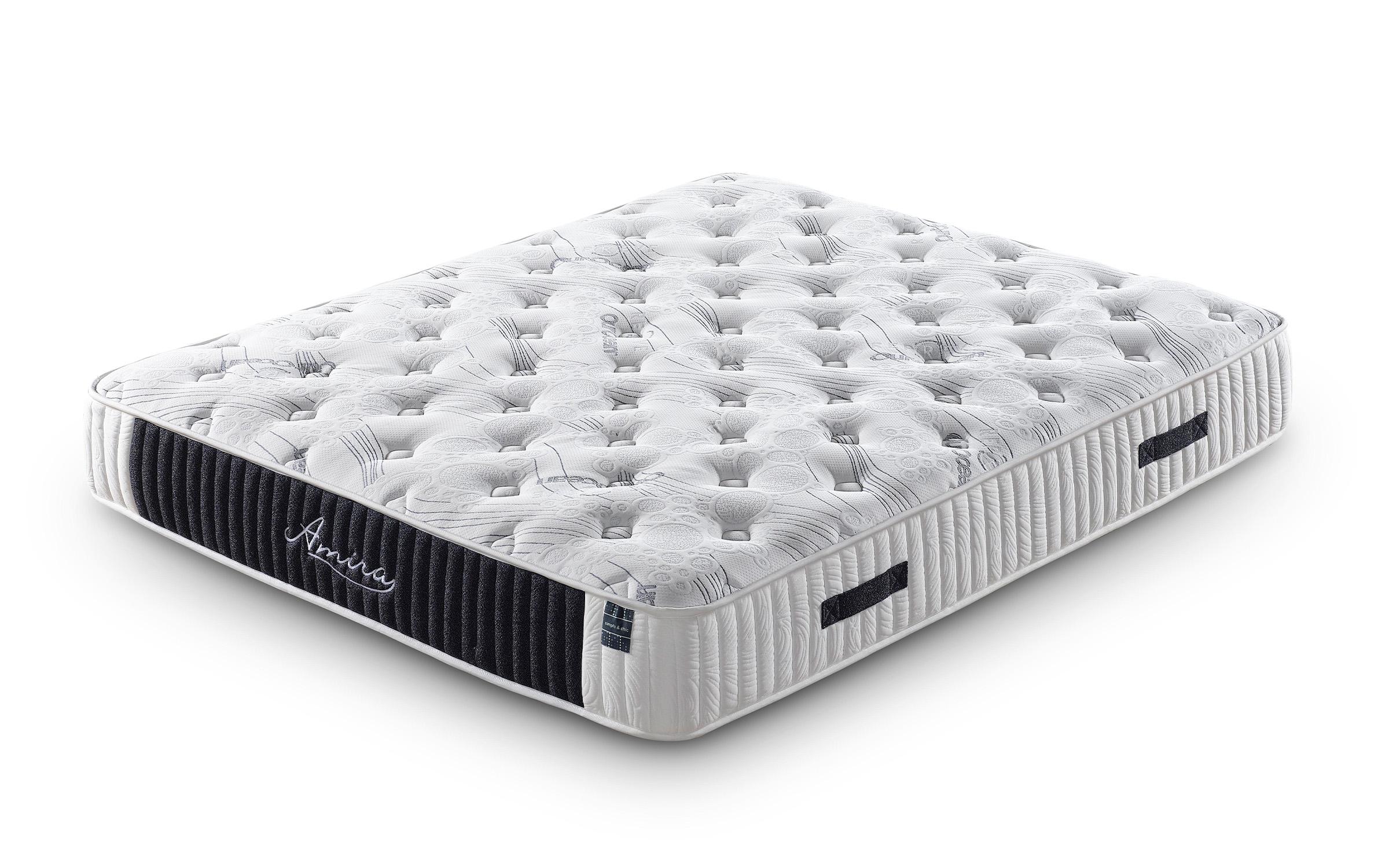 Κρεβάτι Box spring 160/200 Amira + στρώμα, σκούρο μπλε  8