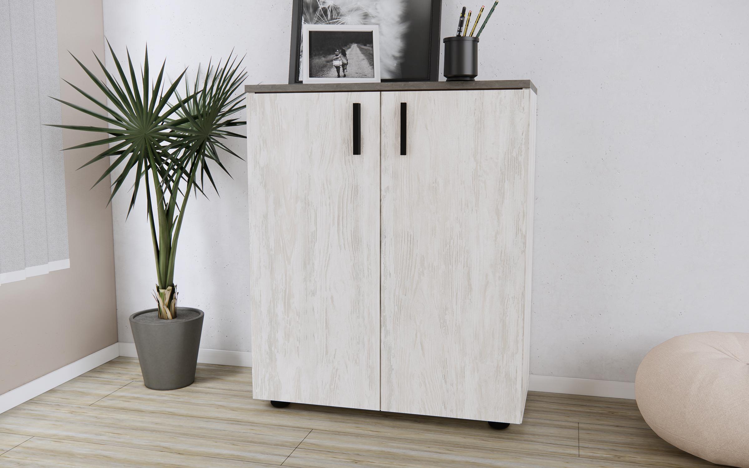 Παπουτσοθήκη Solo, ανοιχτόχρωμο artwood + beton  2