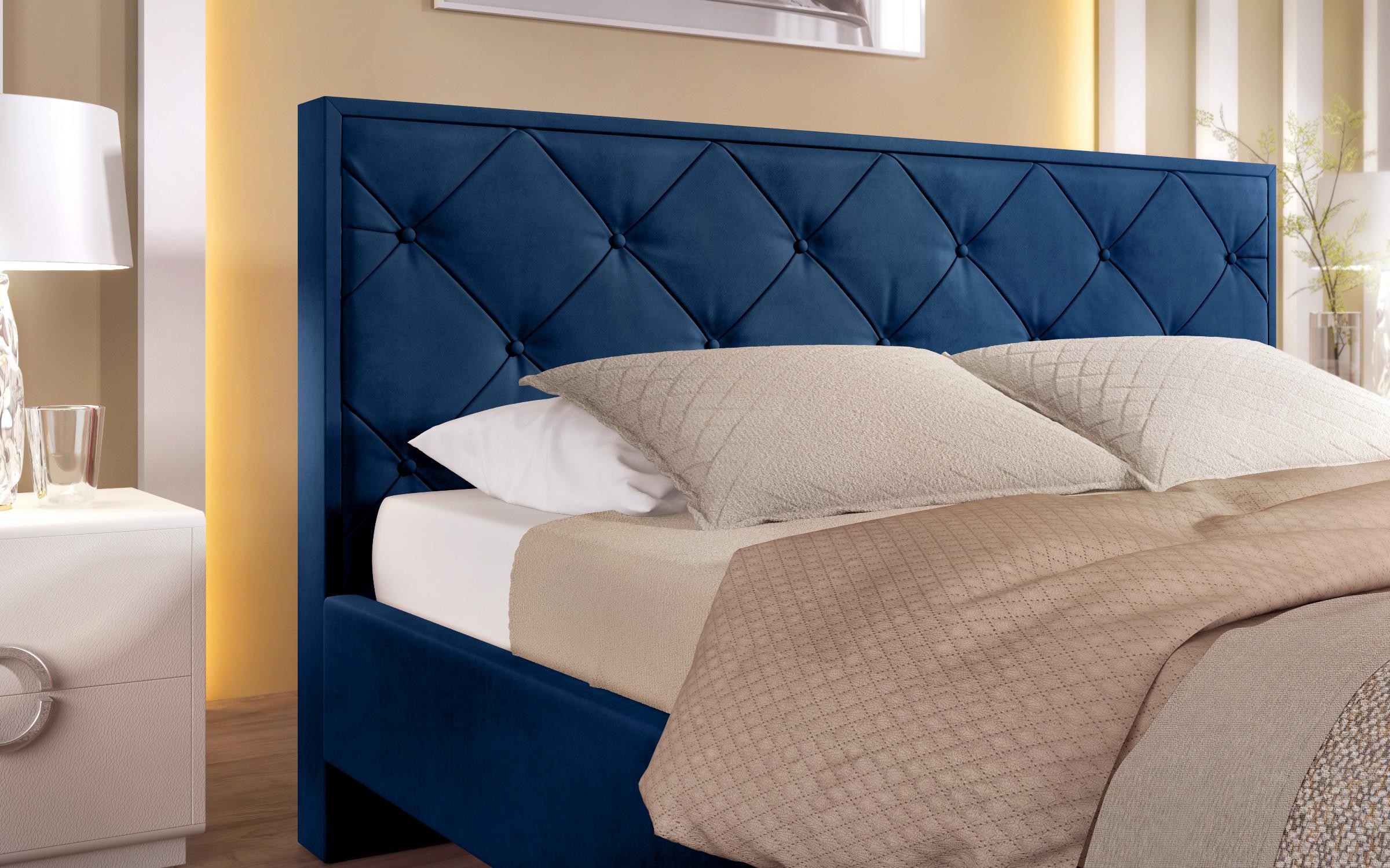 Κρεβάτι για στρώμα 160/200 Diora, μπλε  4