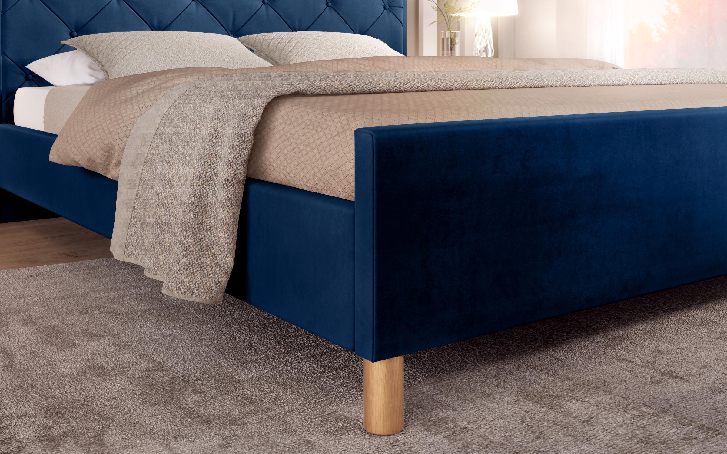 Κρεβάτι για στρώμα 160/200 Diora, μπλε  3