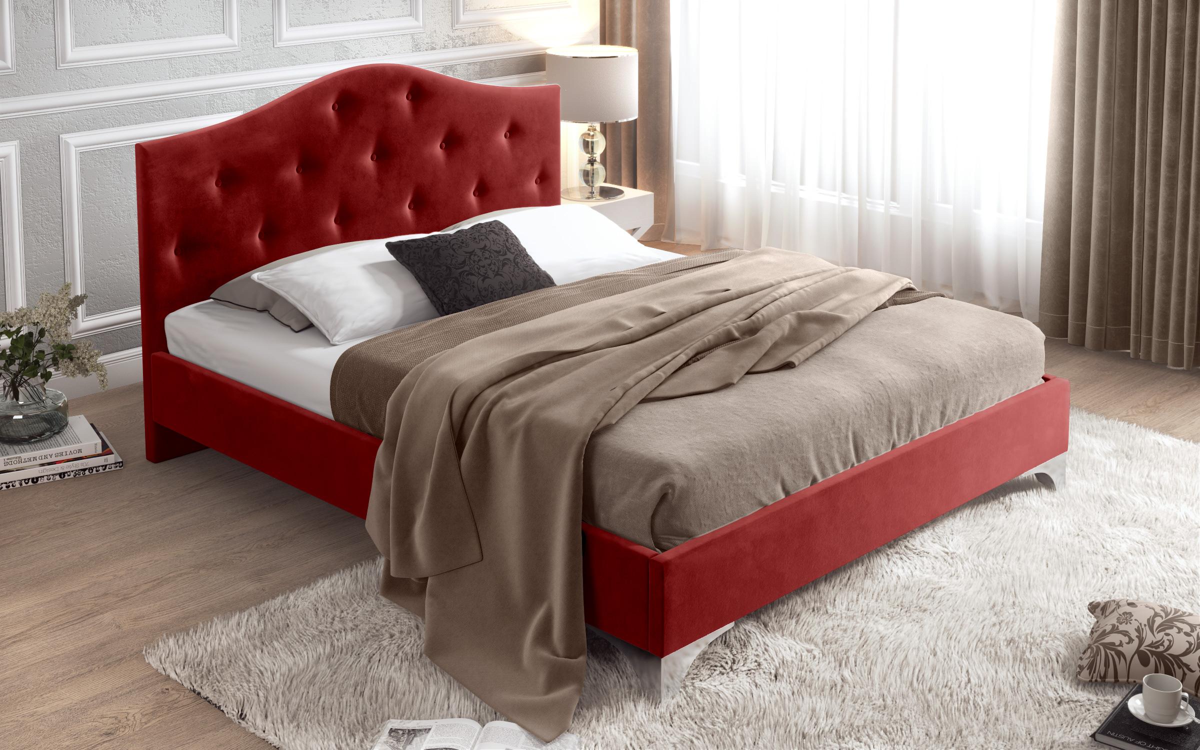 Κρεβάτι Ladiva για στρώμα 160/200, κόκκινο  2