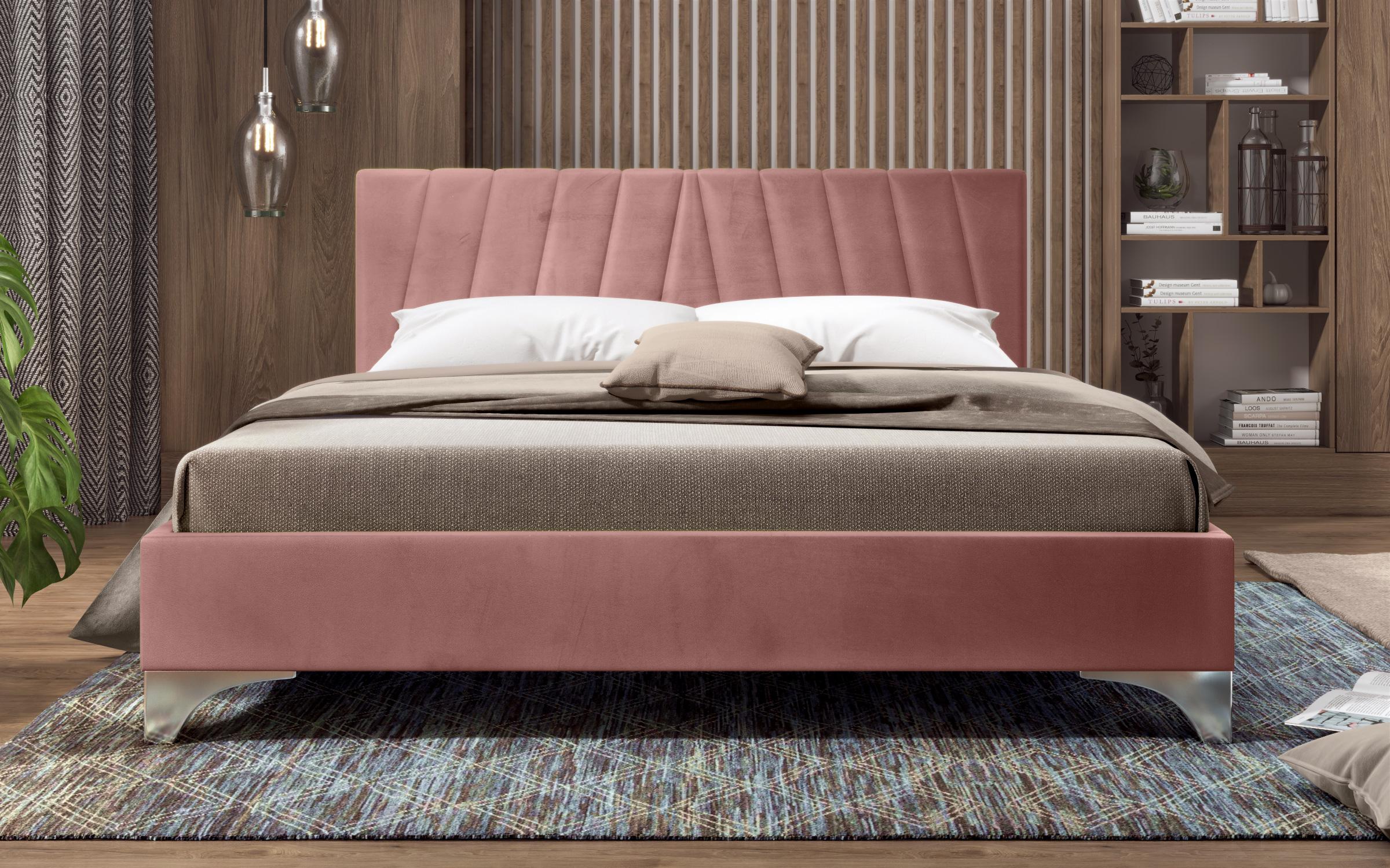 Κρεβάτι για στρώμα 160/200 Martela, ροζ  5