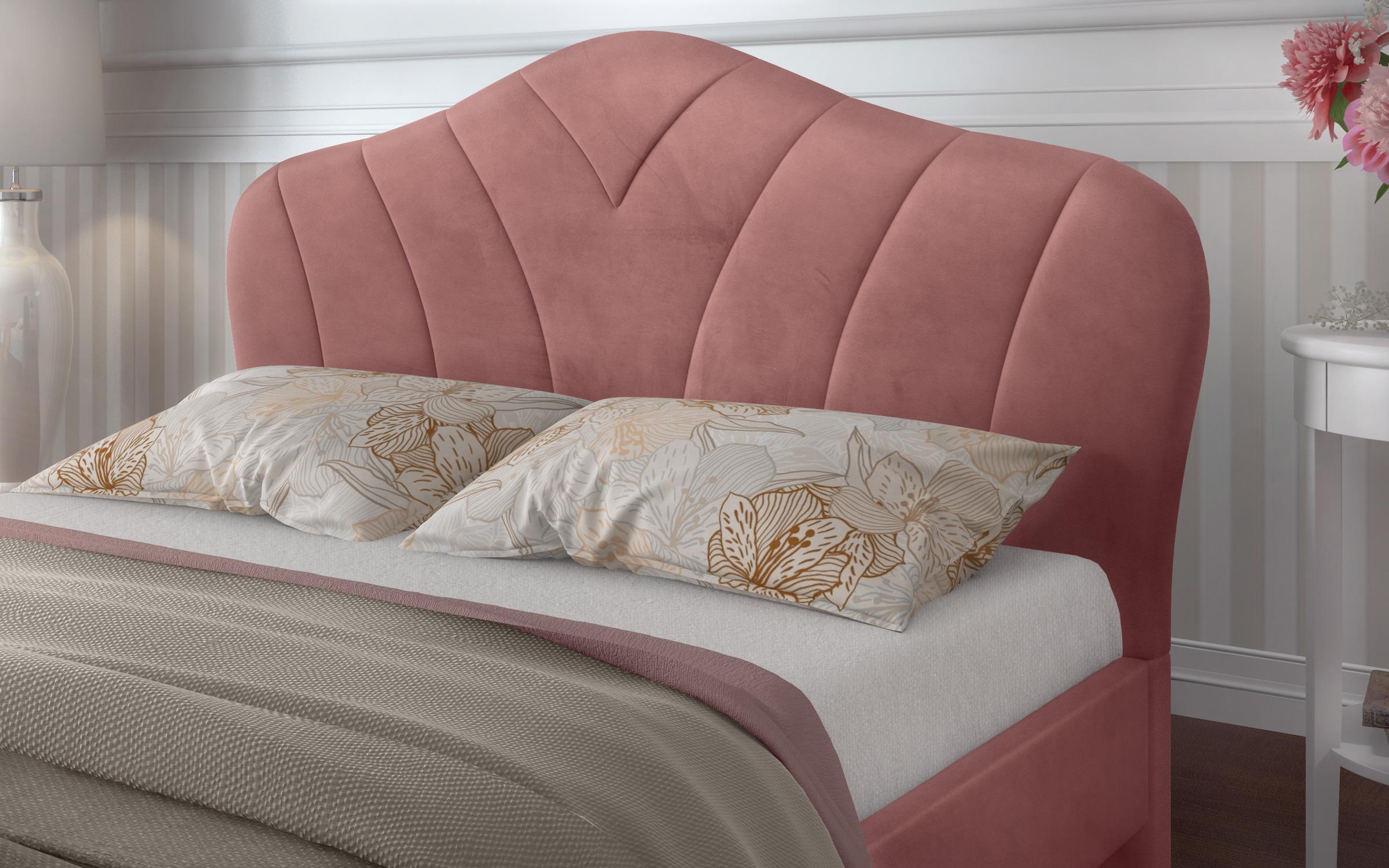 Κρεβάτι Palmina για στρώμα 160/200, ροζ  4