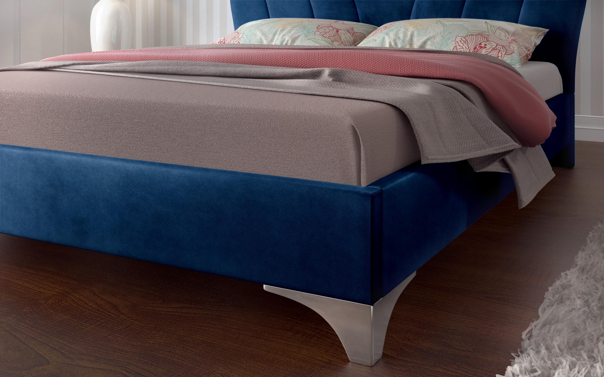 Κρεβάτι Palmina για στρώμα 160/200, μπλε  2