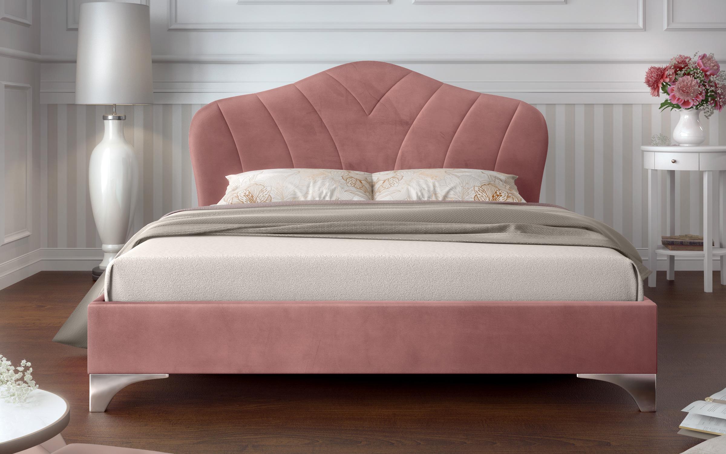 Κρεβάτι Palmina για στρώμα 160/200, ροζ  6