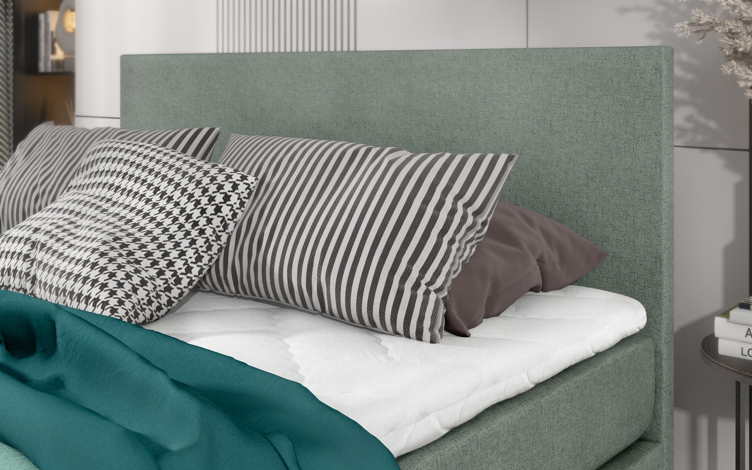 Κρεβάτι με στρώμα και ανώστρωμα Sonia, ανοιχτό πράσινο  5