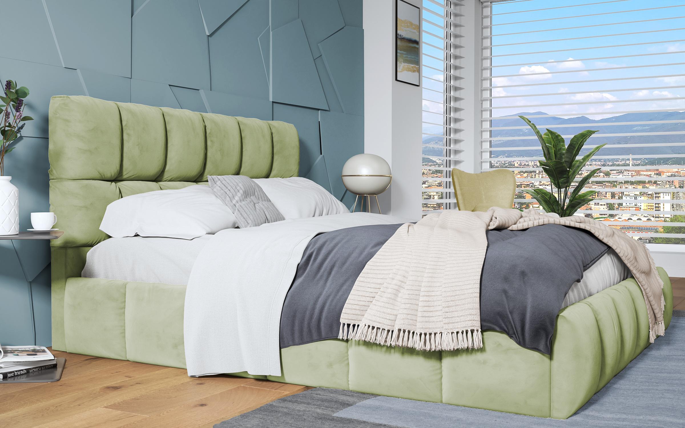 Πολυτελές κρεβάτι Fiorella, πράσινο  4