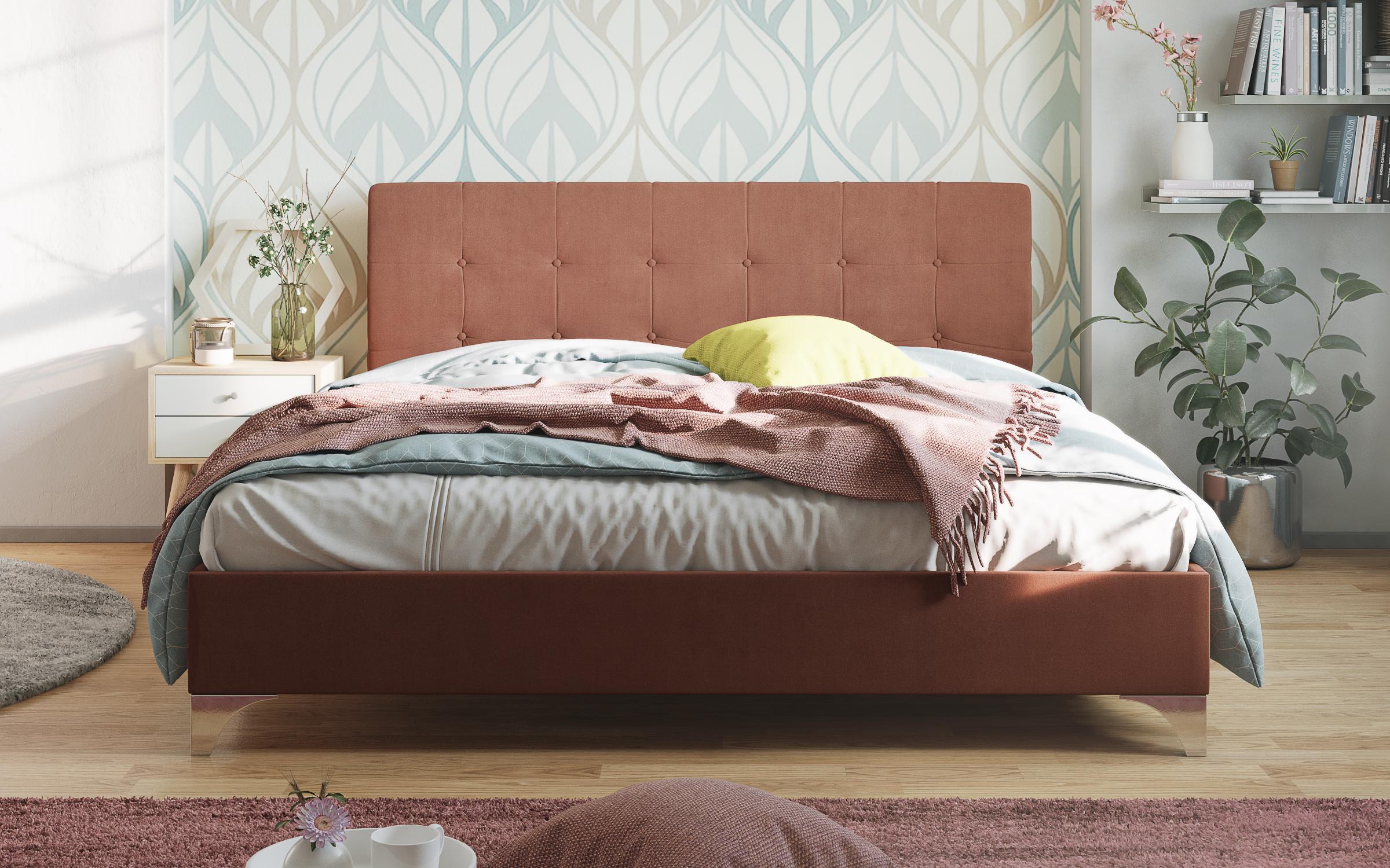 Κρεβάτι Maltina για στρώμα 160/200, ροζ  2