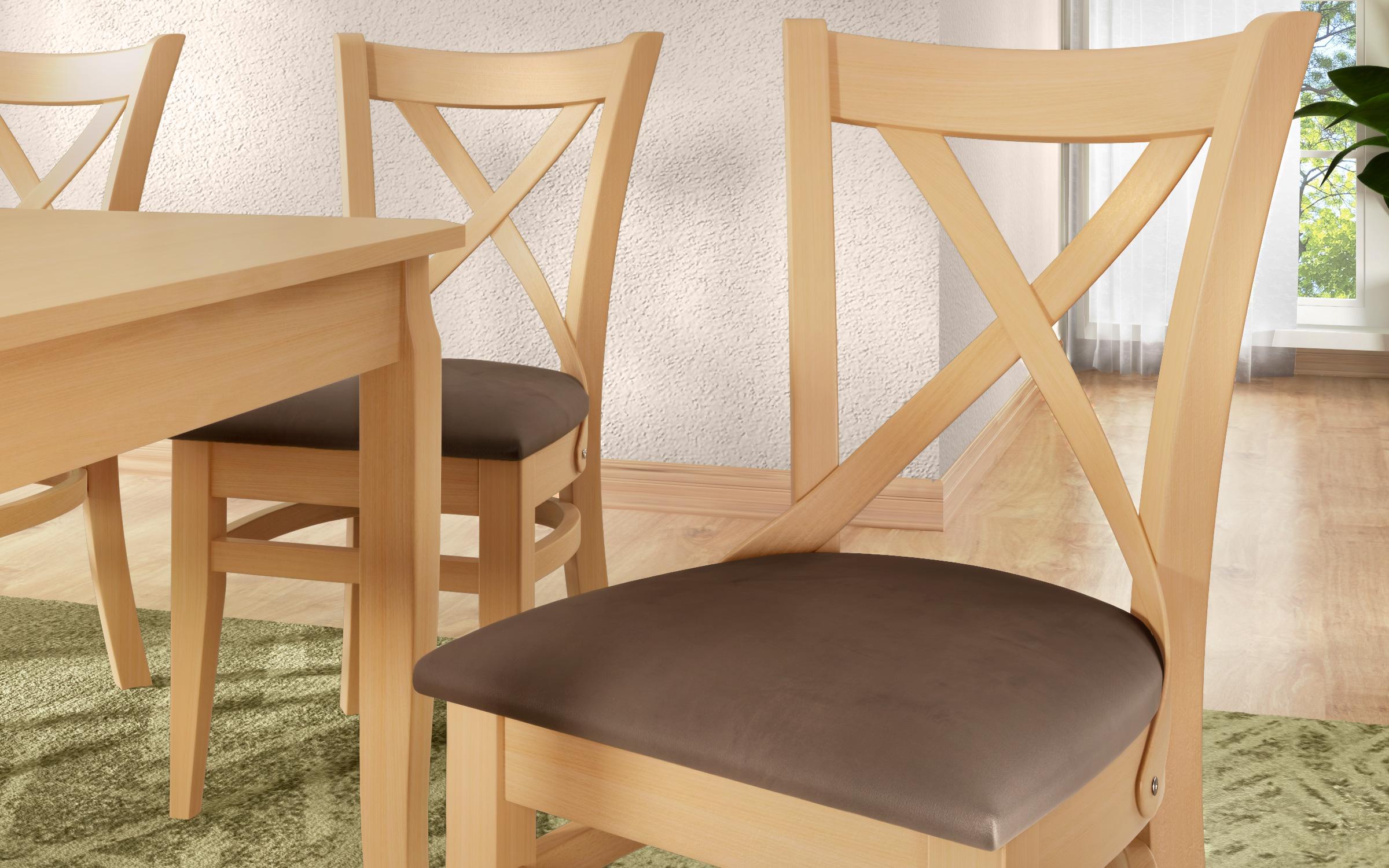 Καρέκλα Dolce, οξιά με καφέ κάθισμα  5