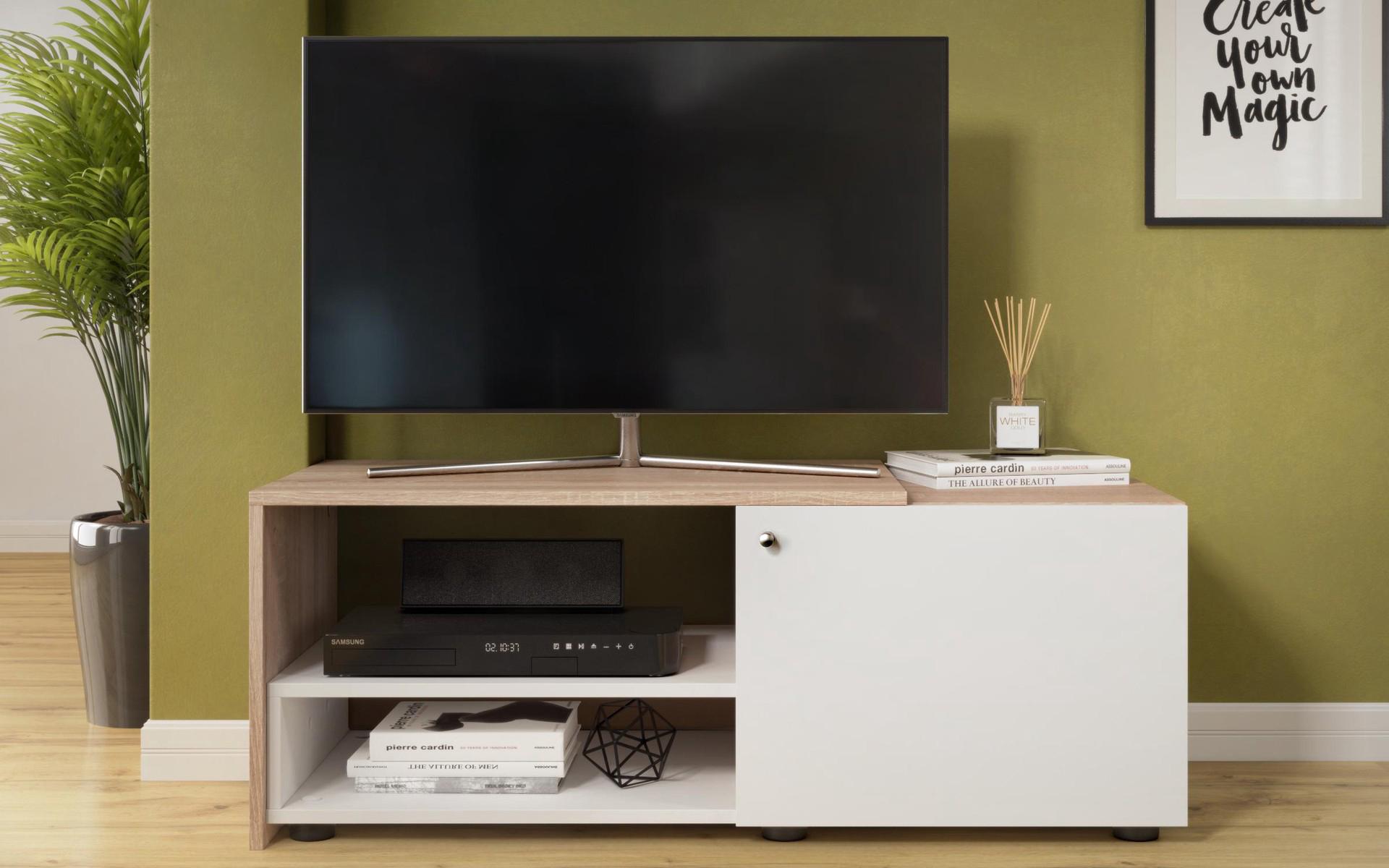 Έπιπλο TV Ritmo, δρυς sonoma + λευκό γυαλιστερό  3
