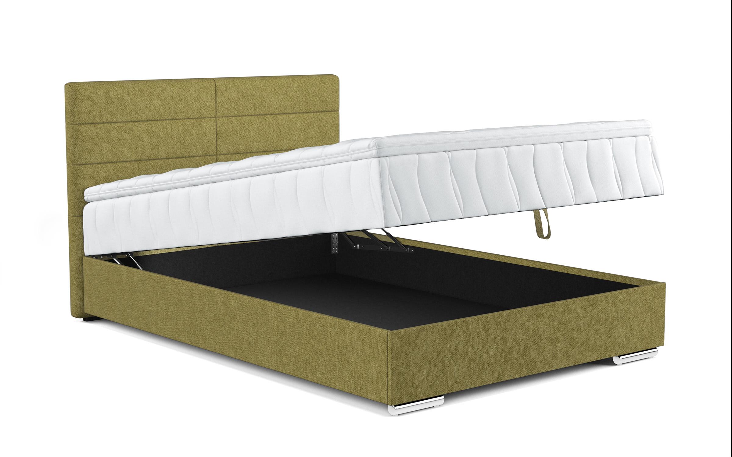 Κρεβάτι Boxspring + ανώστρωμα  140/200 Vindi, πράσινο  6