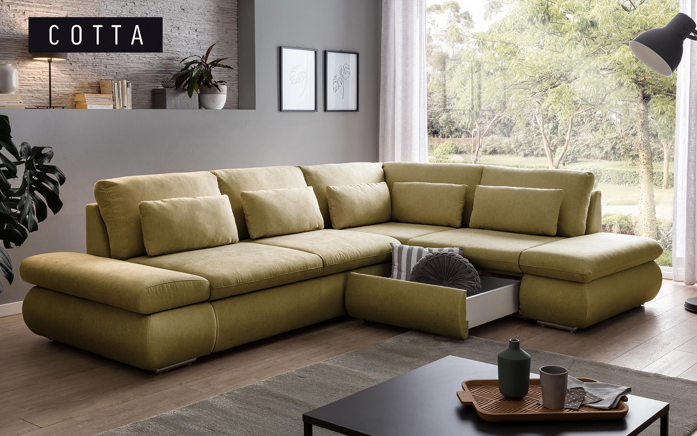 Γωνιακός καναπές – κρεβάτι Delmar, πράσινο  4