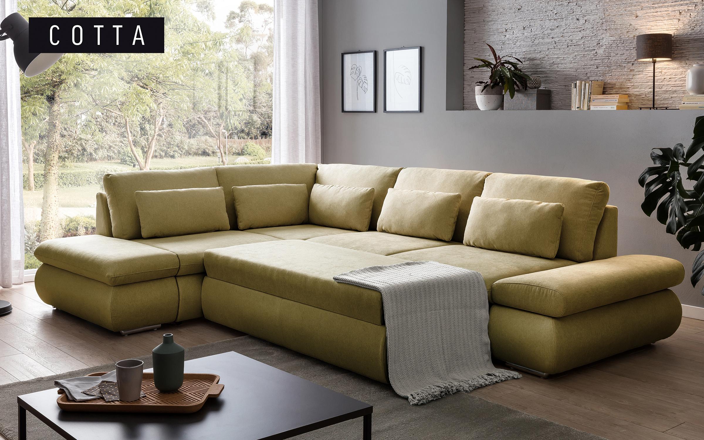 Γωνιακός καναπές – κρεβάτι Delmar, πράσινο  4