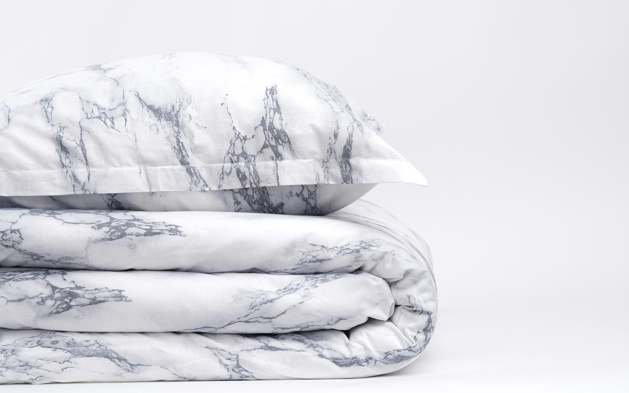 3 τεμάχια 200/220 εκ. Ranforce 100% βαμβάκι Marble, πολύχρωμο  2