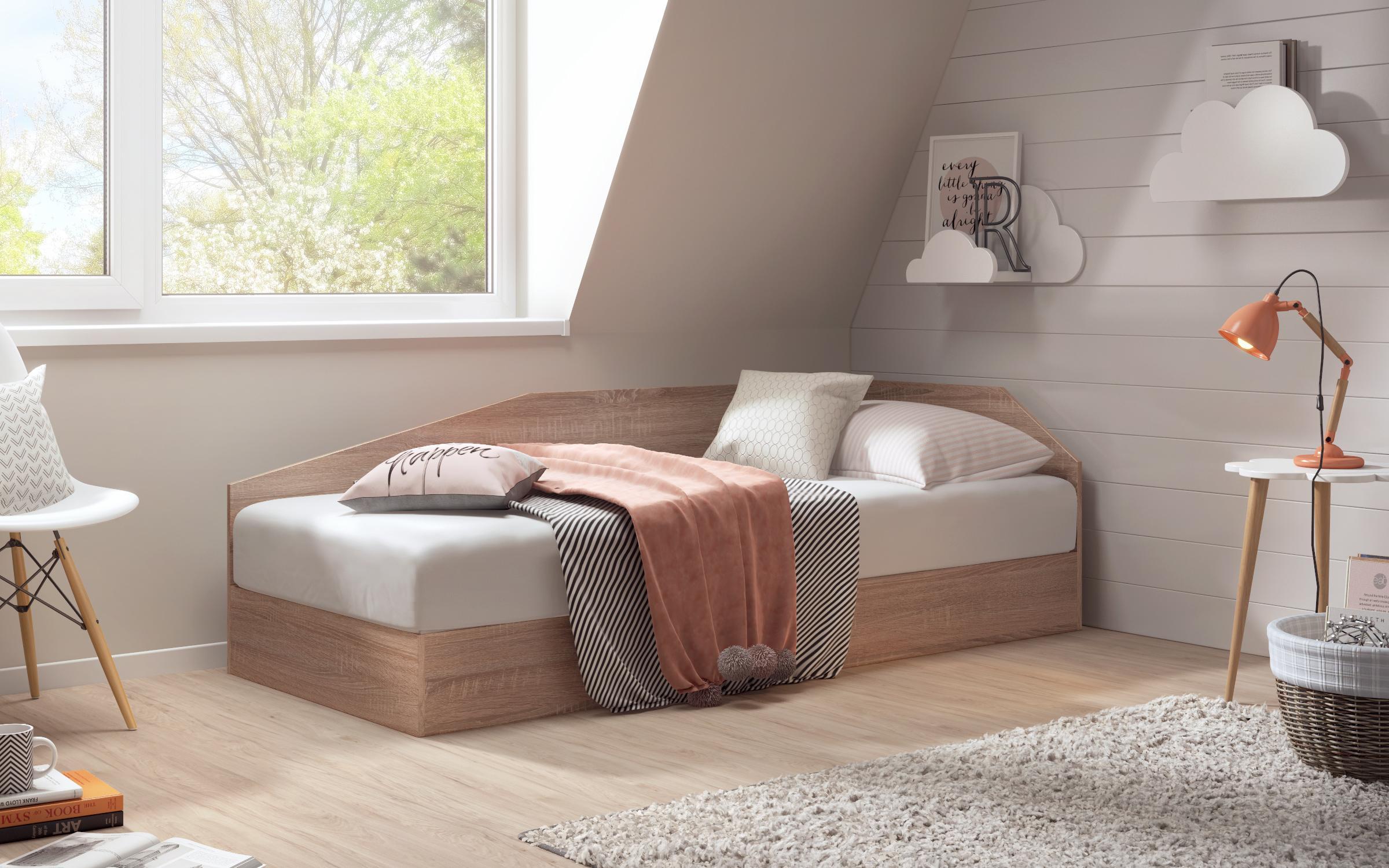 Κρεβάτι Ralitsa με μηχανισμό + στρώμα Neo Dream 82/190, δρυς Sonoma  1