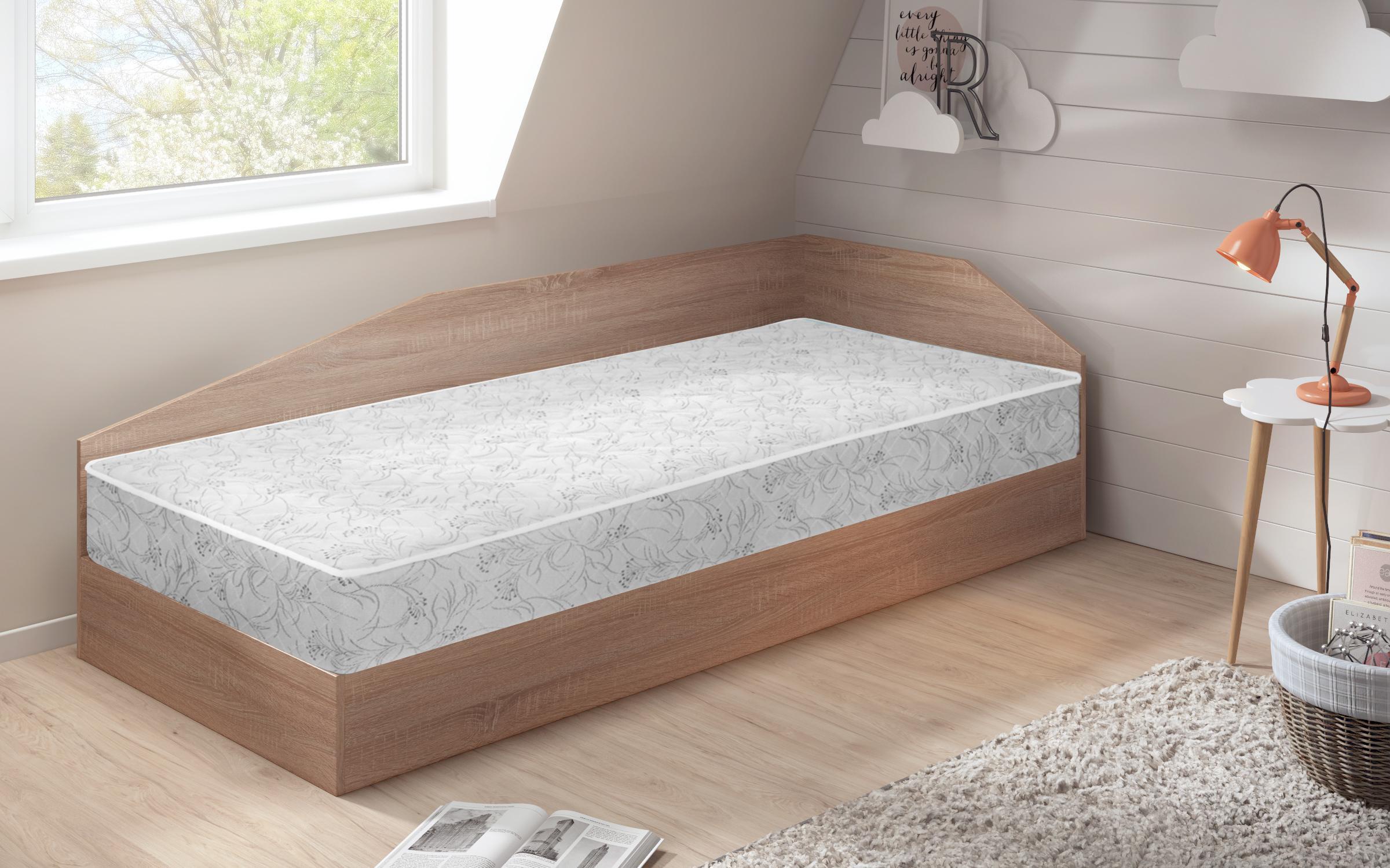 Κρεβάτι Ralitsa με μηχανισμό για στρώμα 90/200 (χωρίς στρώμα), δρυς Sonoma  2