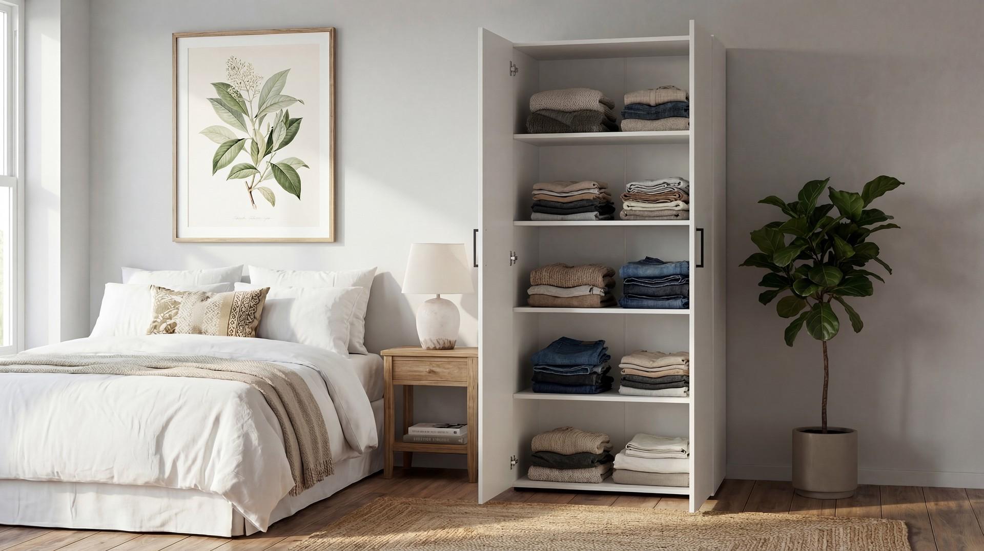 Ντουλάπα με ράφια Masimo Comfort 2, cashmere  3