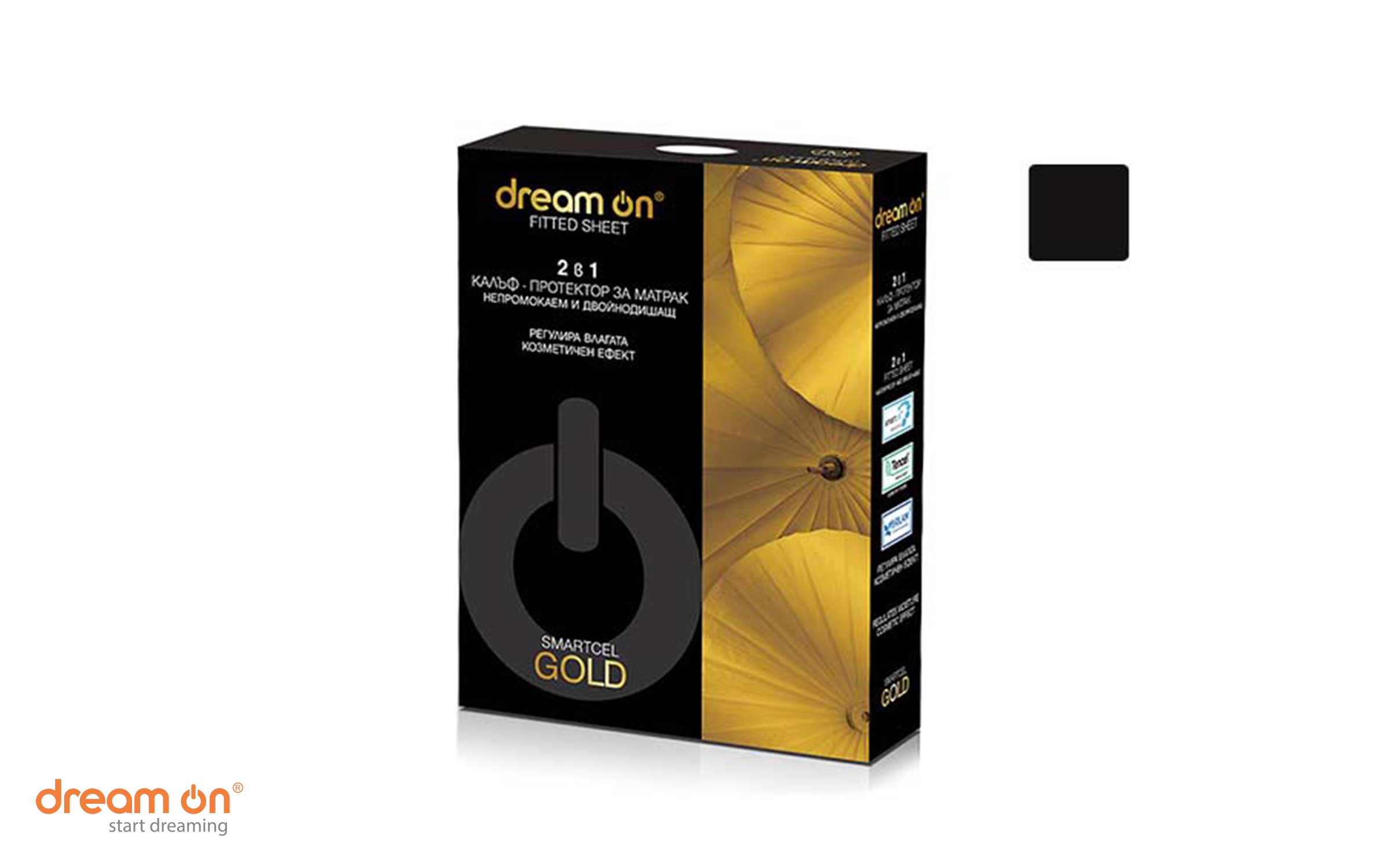 Προστατευτικό στρώματος 120/190 - 200 Smartgel Gold, μαύρο  2