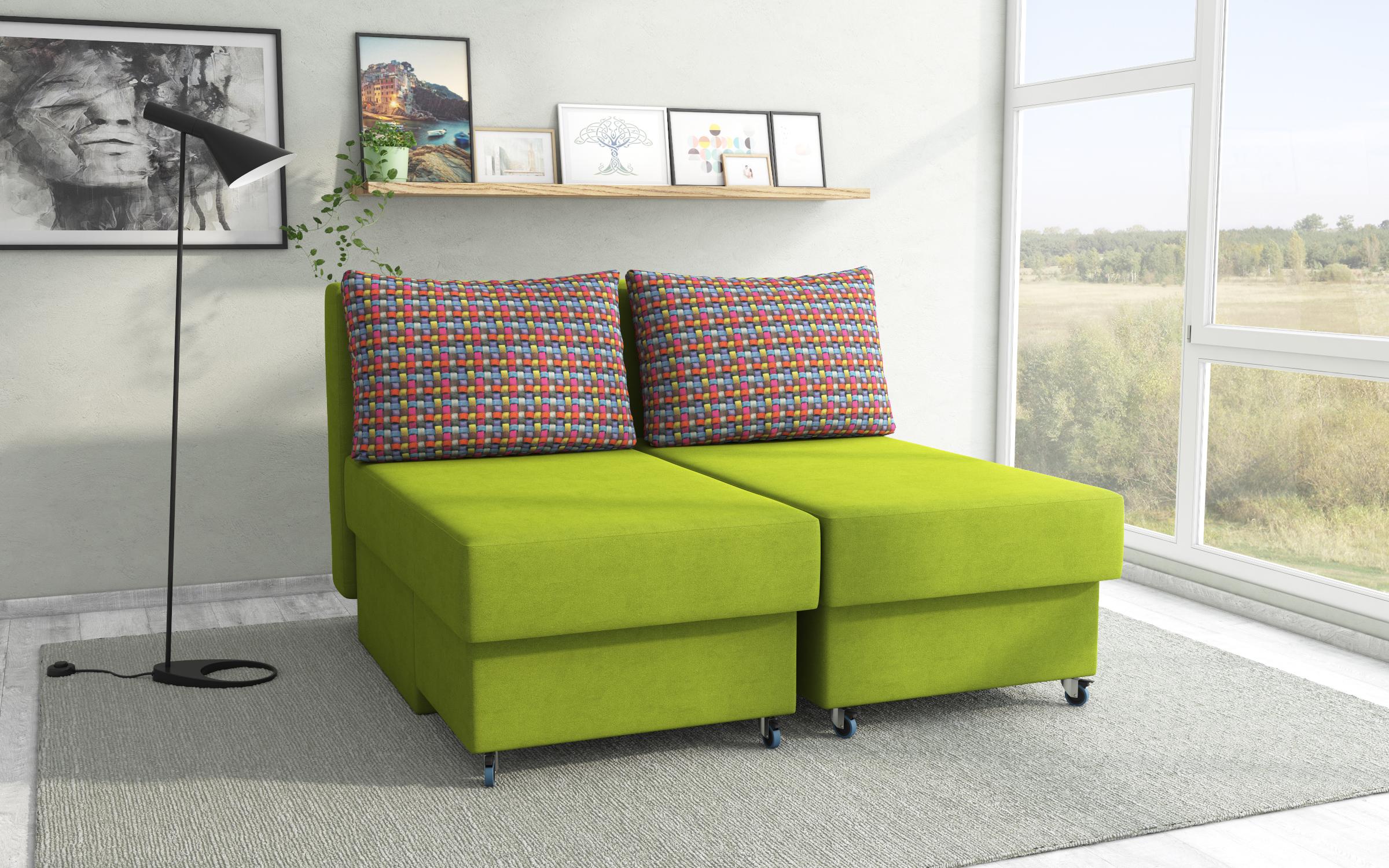 Γωνιακός καναπές κρεβάτι Boni, πράσινο  4