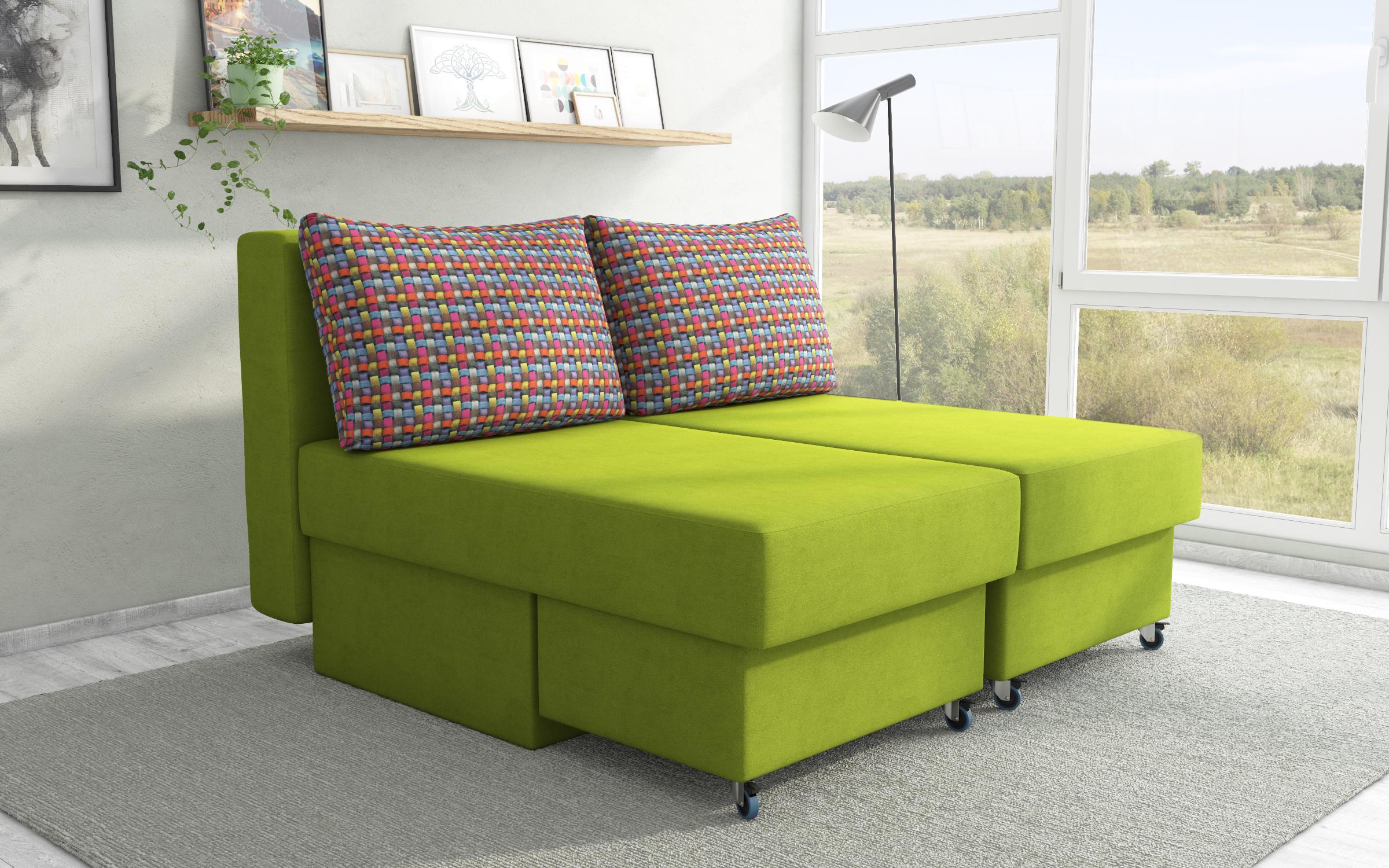 Γωνιακός καναπές κρεβάτι Boni, πράσινο  5
