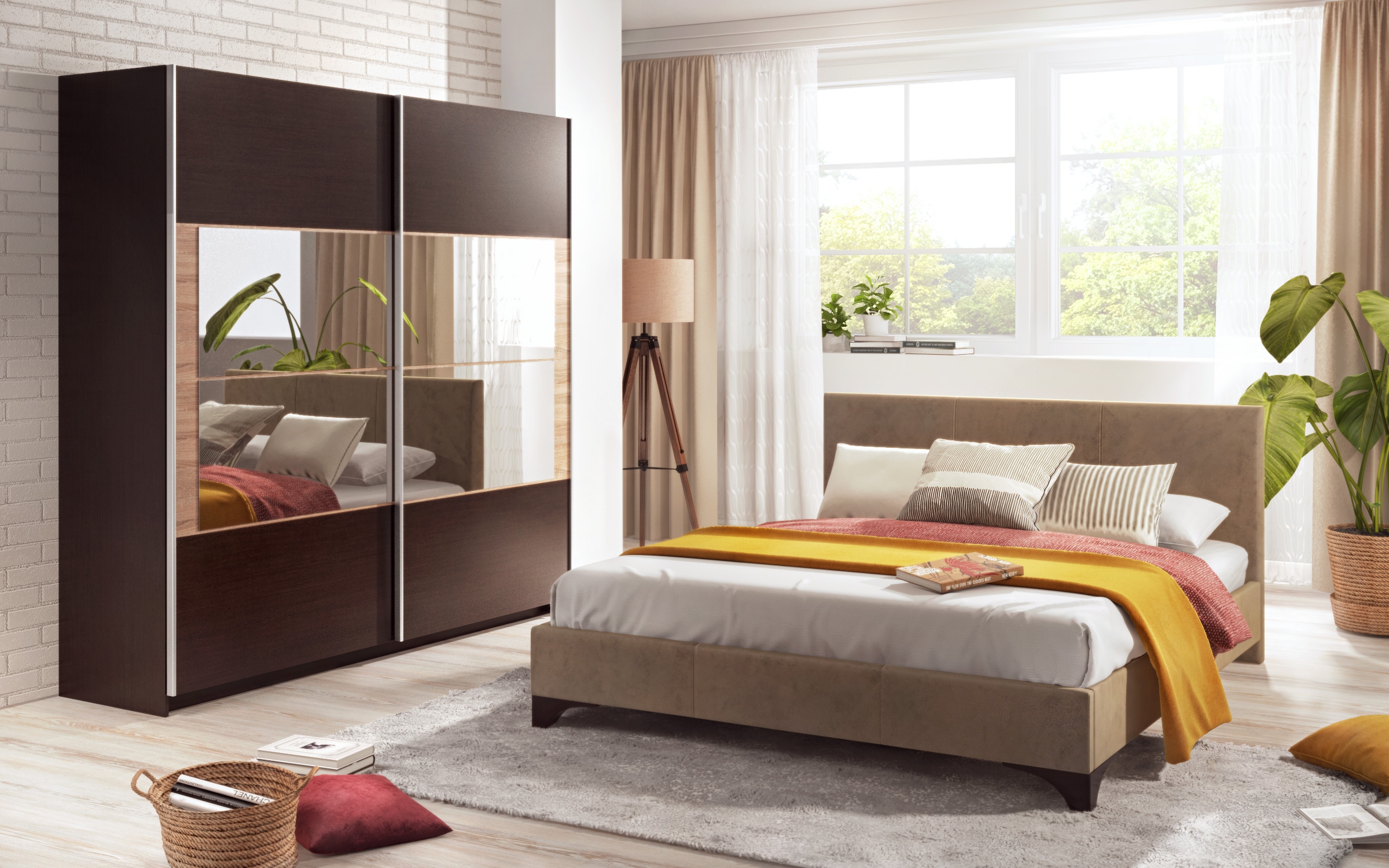 Ντουλάπα με συρόμενες πόρτες Falkon II, wenge + δρυς sonoma  6