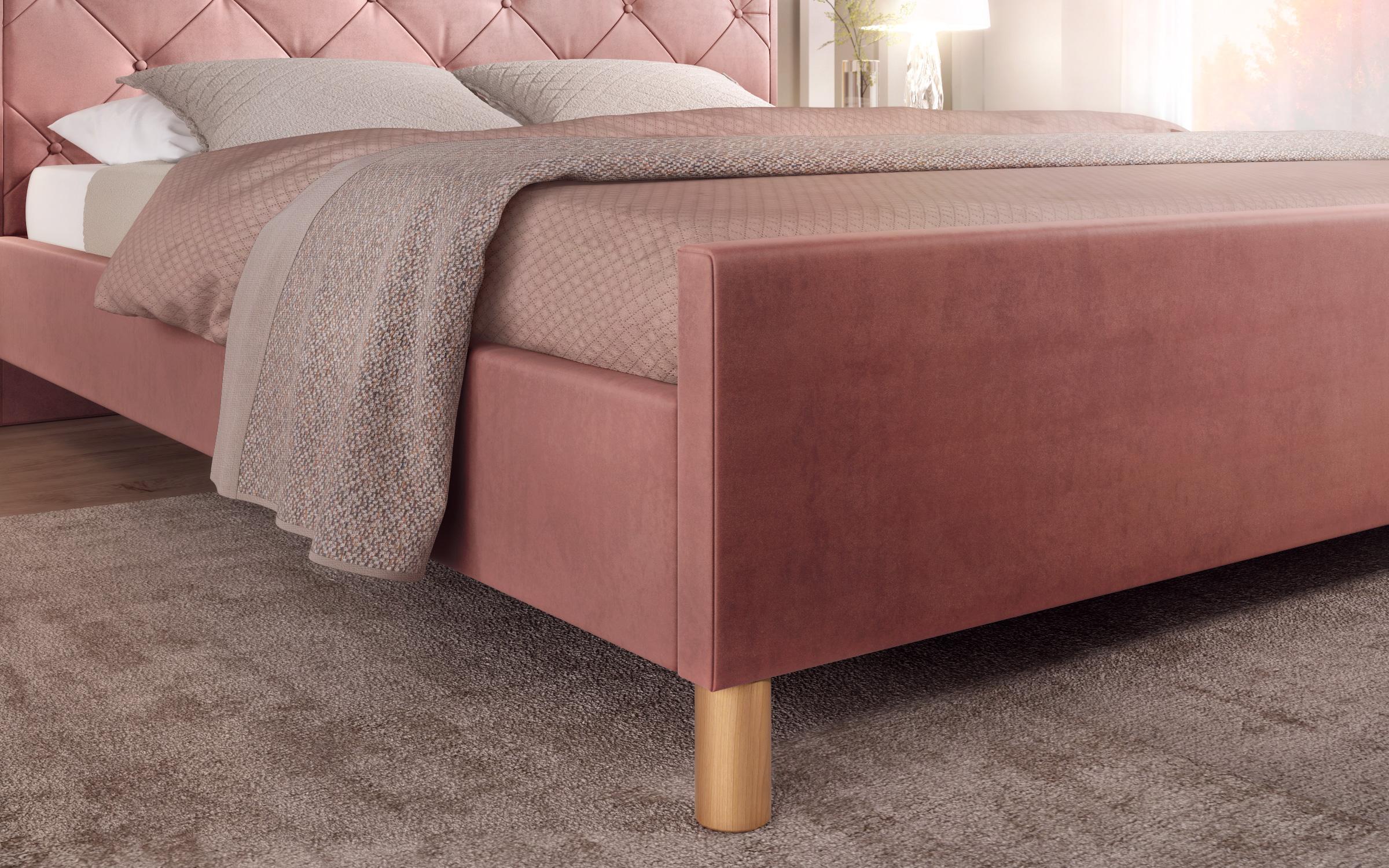 Κρεβάτι Diora για στρώμα 160/200, ροζ  5