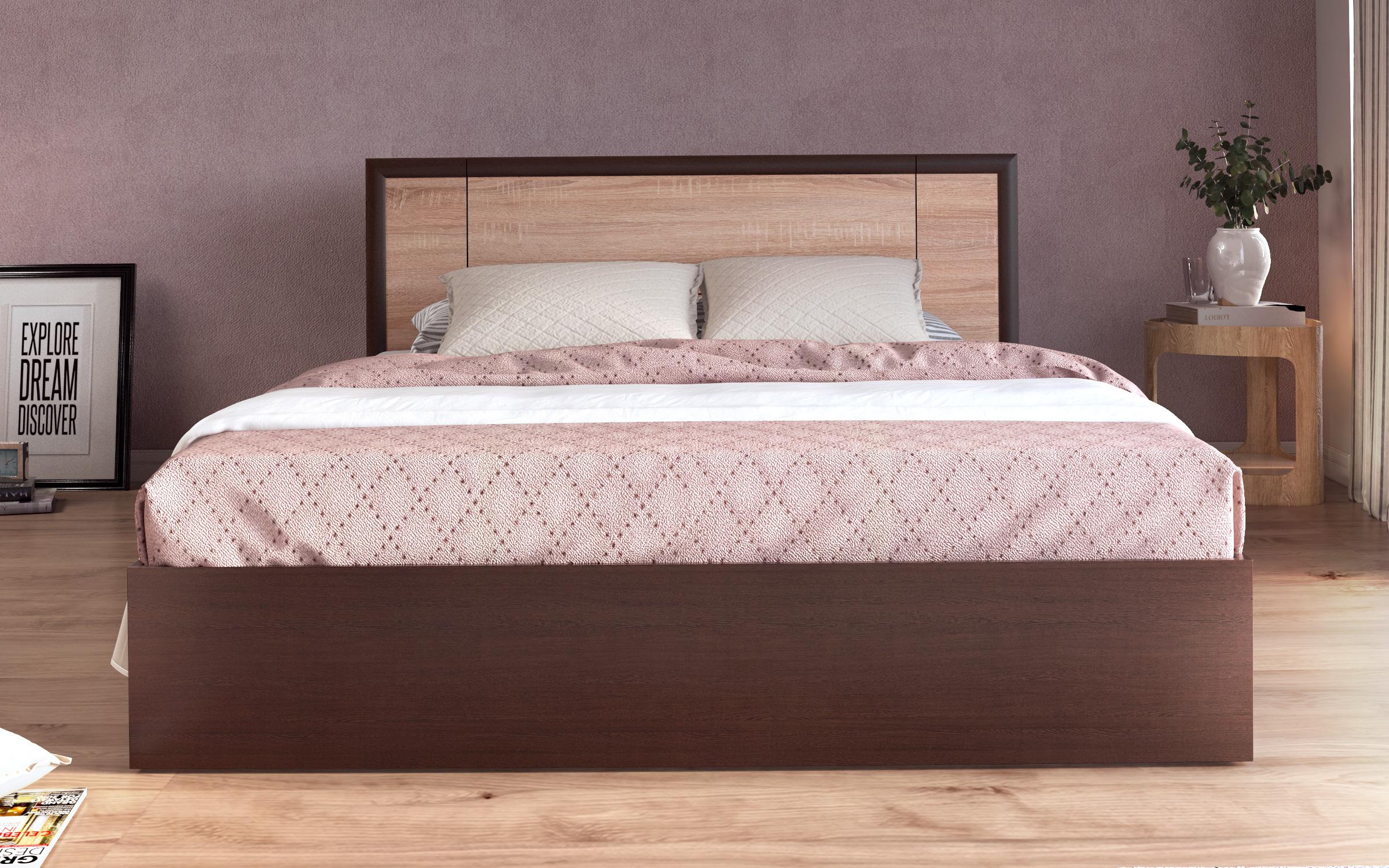Κρεβάτι με μπαούλο 160/200 Nadezda, wenge + δρυς sonoma  3