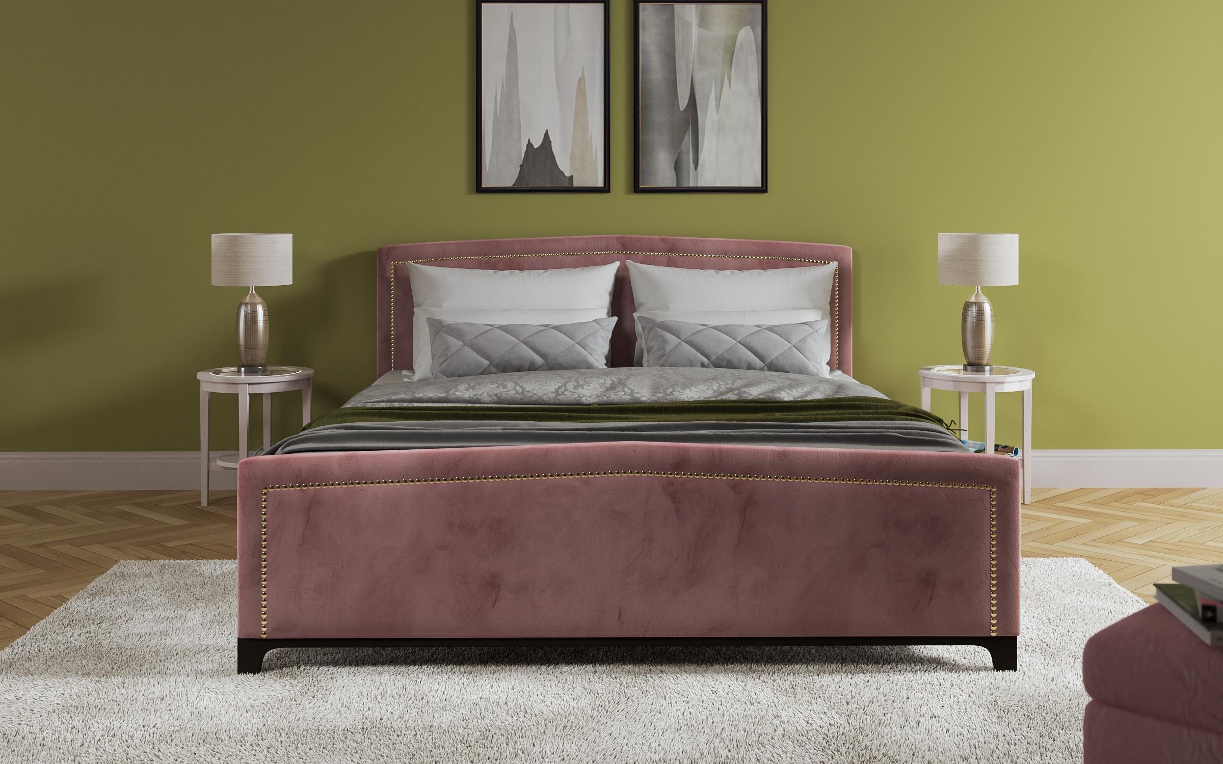 Κρεβάτι Sevena για στρώμα 160/200, ροζ  2