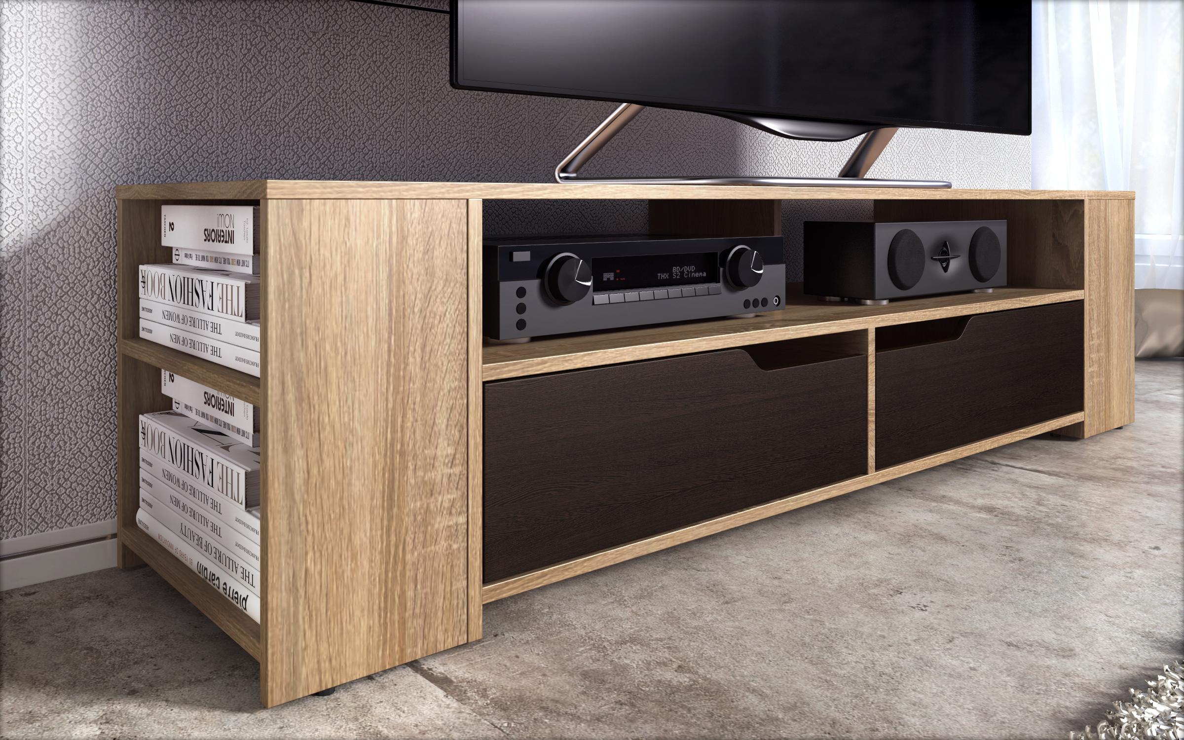Έπιπλο TV Modesto, δρυς sonoma + wenge  4