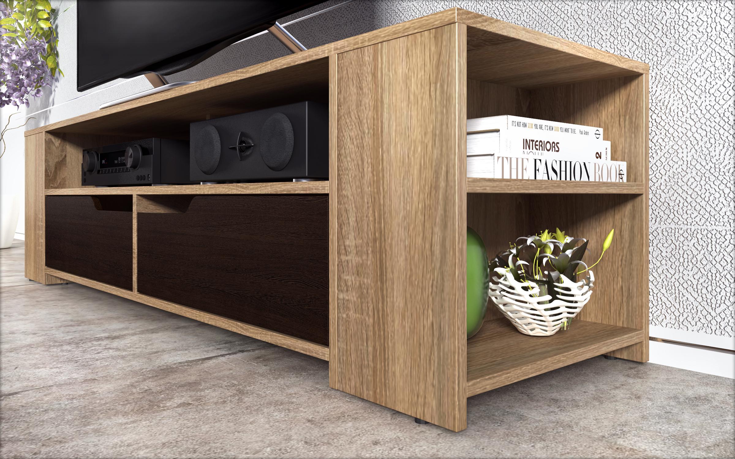 Έπιπλο TV Modesto, δρυς sonoma + wenge  5