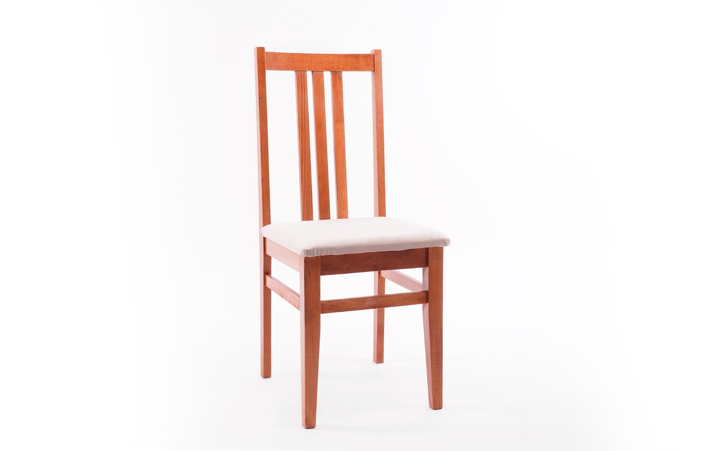 Kαρέκλα Veko, κερασιά με μπεζ κάθισμα  1