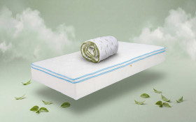 Σετ στρώμα 160/200 + πάπλωμα 200/220 Leo Pocket memory + Green Tea thumb