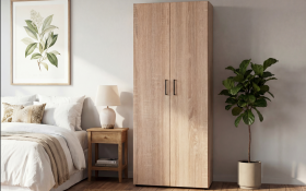 Δίφυλλη ντουλάπα με ράγα και ράφια Masimo Comfort 3 thumb