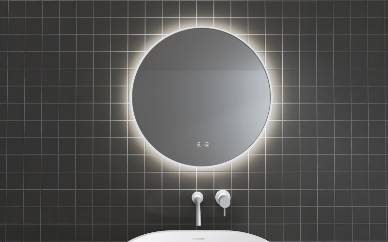 1855-60W Καθρέφτης  μπάνιου με LED, 60/60 cm  1