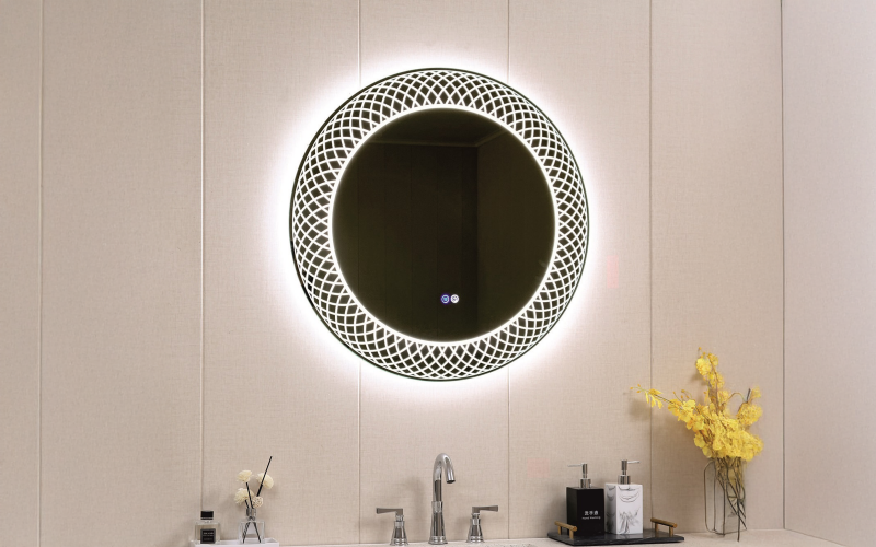 ICL 1856 Καθρέφτης  μπάνιου με LED, 80/80 cm  1