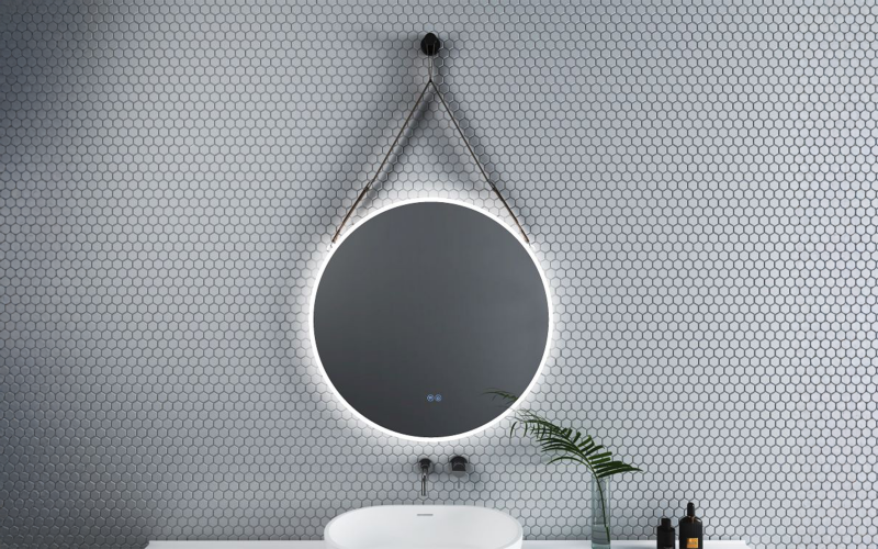 1909DB Καθρέφτης  μπάνιου με LED, 80/80 cm  1
