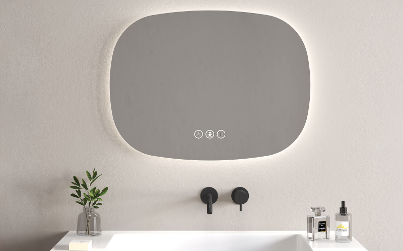 1958 Καθρέφτης  μπάνιου με LED, 80/60 cm  1