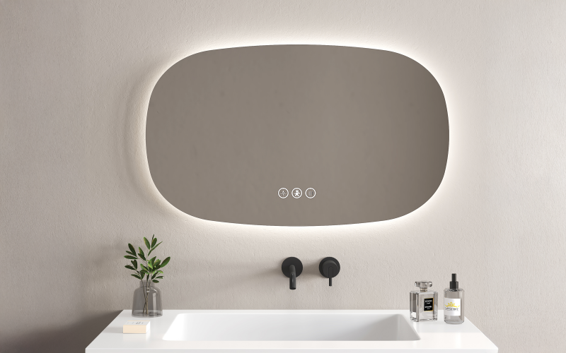 1964 Καθρέφτης  μπάνιου με LED, 100/60 cm  1