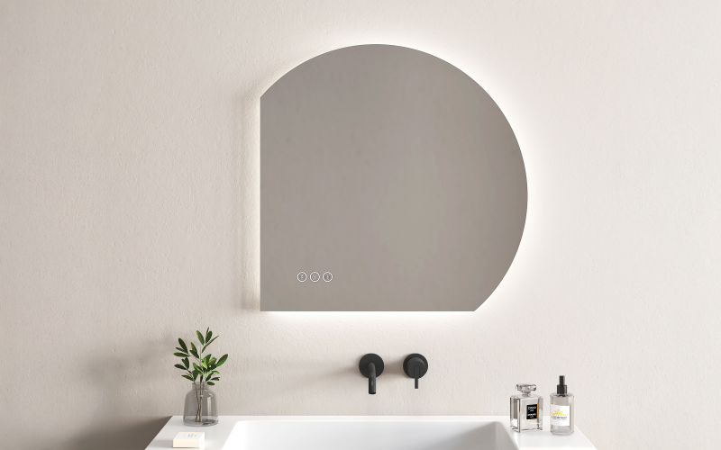 1966 Καθρέφτης  μπάνιου με LED, 80/80 cm  1
