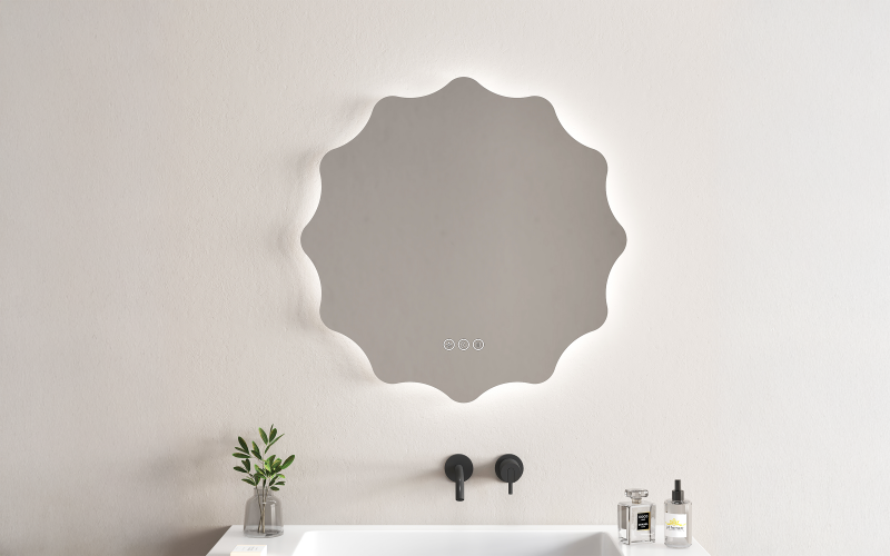 1967 Καθρέφτης  μπάνιου με LED, 80/80 cm  1