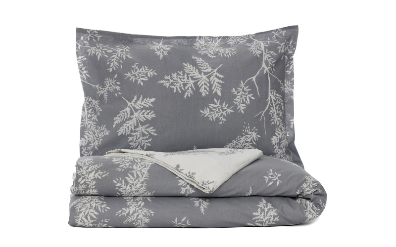 3 τεμάχια, 150/220 cm; Polycotton Saheser, γκρι + λευκό  1