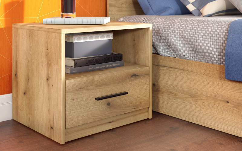 Σετ 2 κομοδίνα Uni II, δρυς evok  1