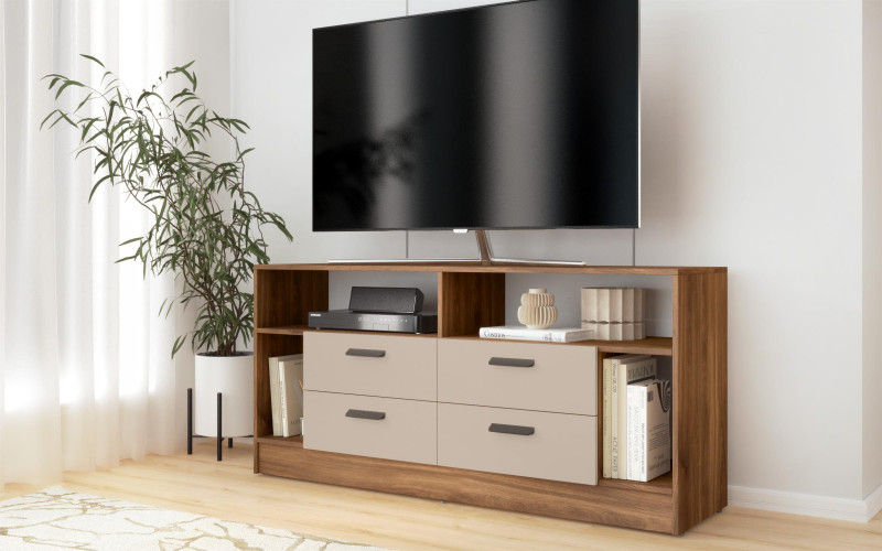 Έπιπλο TV Delaro T, δρυς cognac + cashmere  1