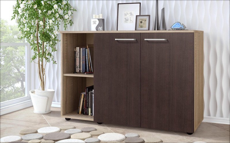 Σετ 2 ντουλαπιών Veron L, δρυς sonoma + wenge  1