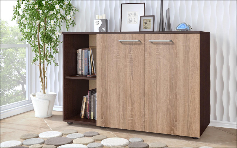 Ντουλάπι Veron L, wenge + δρυς sonoma  1