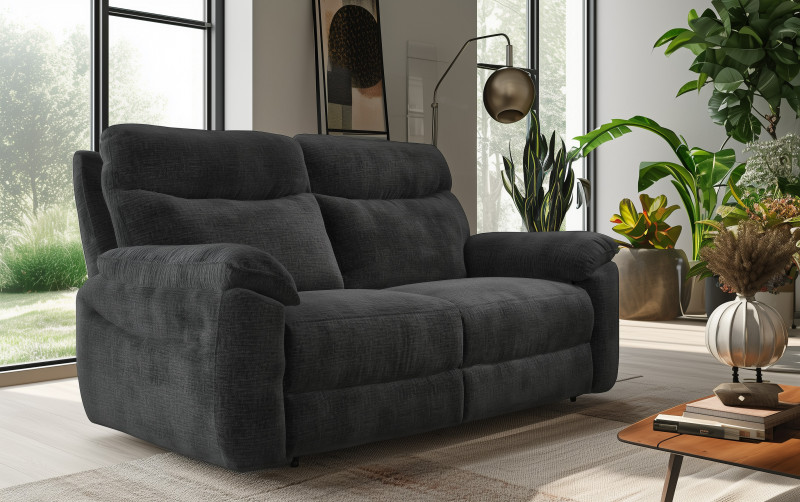 Recliner ,διθέσιος /χωρίς μηχανισμό/ Adesto, σκούρο γκρι  1