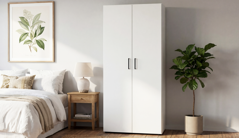 Ντουλάπα με ράφια Masimo Comfort 2, λευκό  1